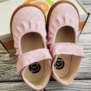 Livie and Luca Ruche Mary Jane Shoes Pink Dot NIB